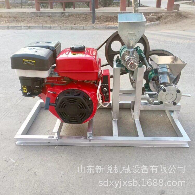 玉米杂粮康乐果米花机 汽油双机头膨化机 多种花型膨胀机