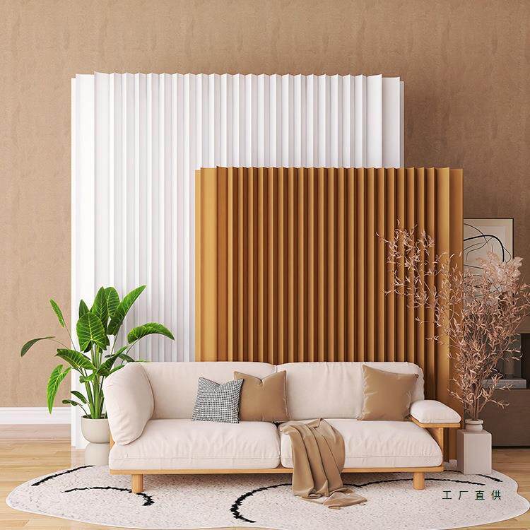 现代简约纸质屏风隔断折叠移动办公室客厅纸墙直播间背景软隔断