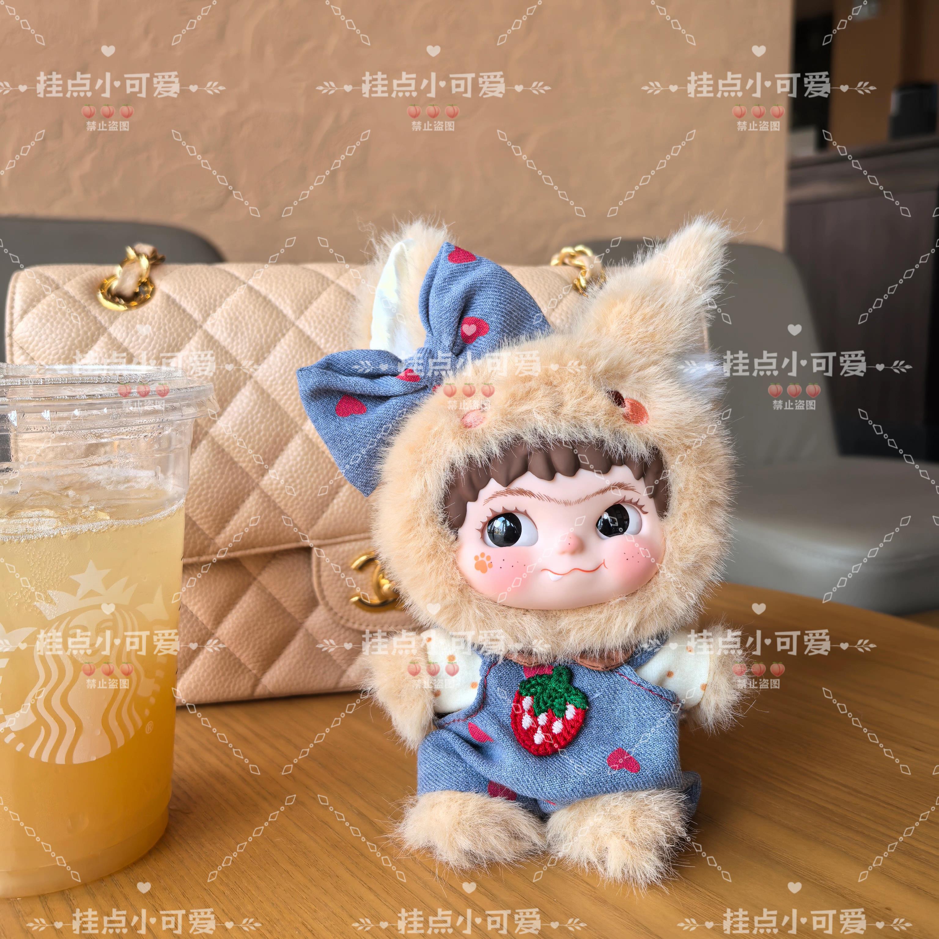 WAKUKU二代娃衣17cm娃衣套装搪胶毛绒盲盒玩偶狐狐兔兔衣服哇库库