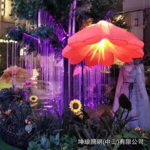 户外光灯七生彩防水景观网命之树婚礼背景装纤饰灯瀑布造光纤灯型