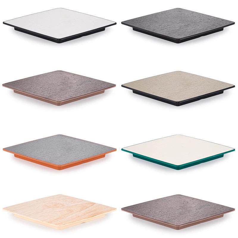 密胺四方盘子仿瓷正方形平盘西餐盘牛排盘蛋糕甜品盘寿司点心摆盘