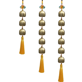 创意中式纯铜铜铃铃铛风铃，挂饰家居室内店铺，挂件1-12铃可定制个数