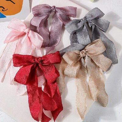 40mm/10 Yards Glossy Fishtail Yarn Ribbon Fantasy Chiffon