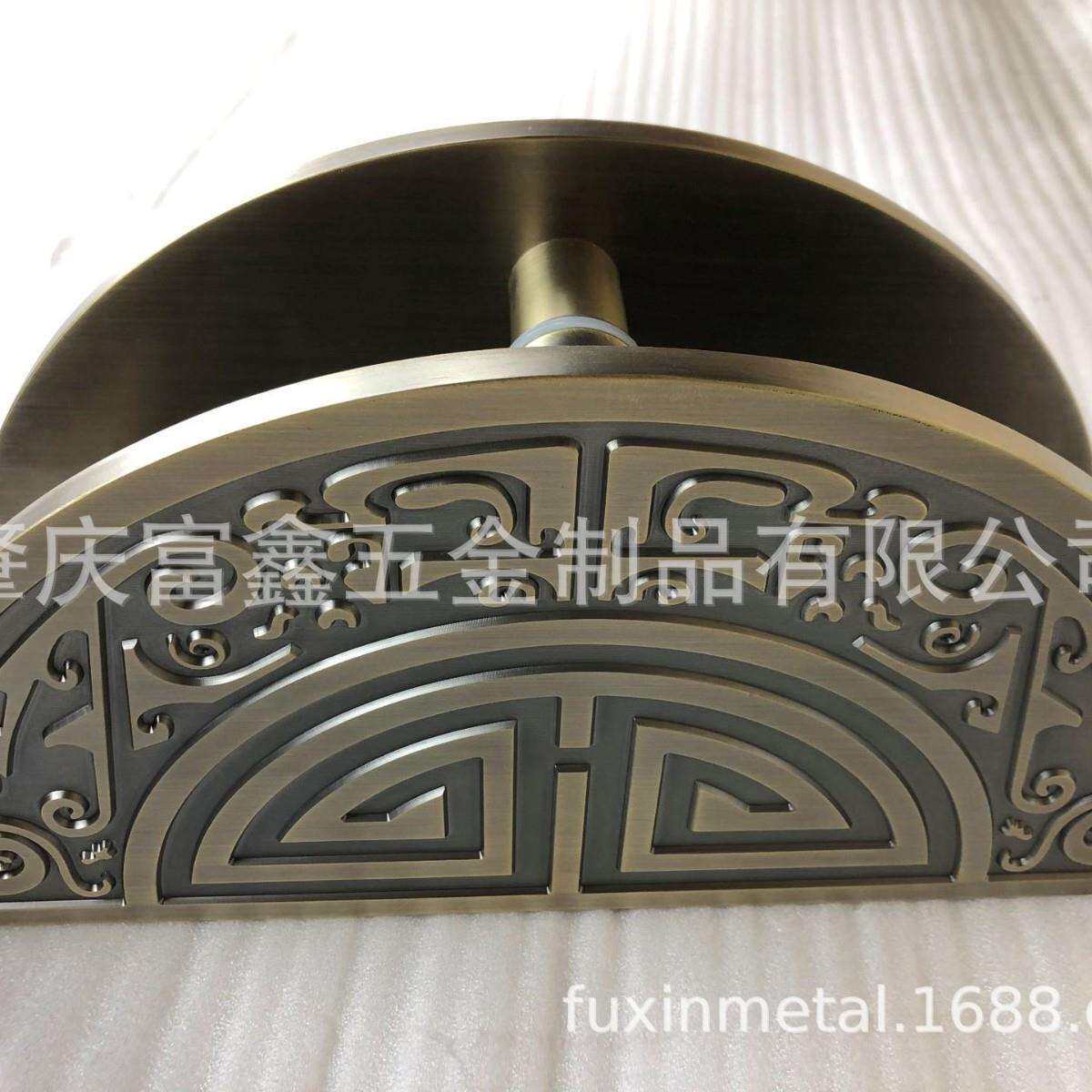 型材门拉手 铝板铝雕古铜拉手 中式拉手 仿古古铜铜板大拉手