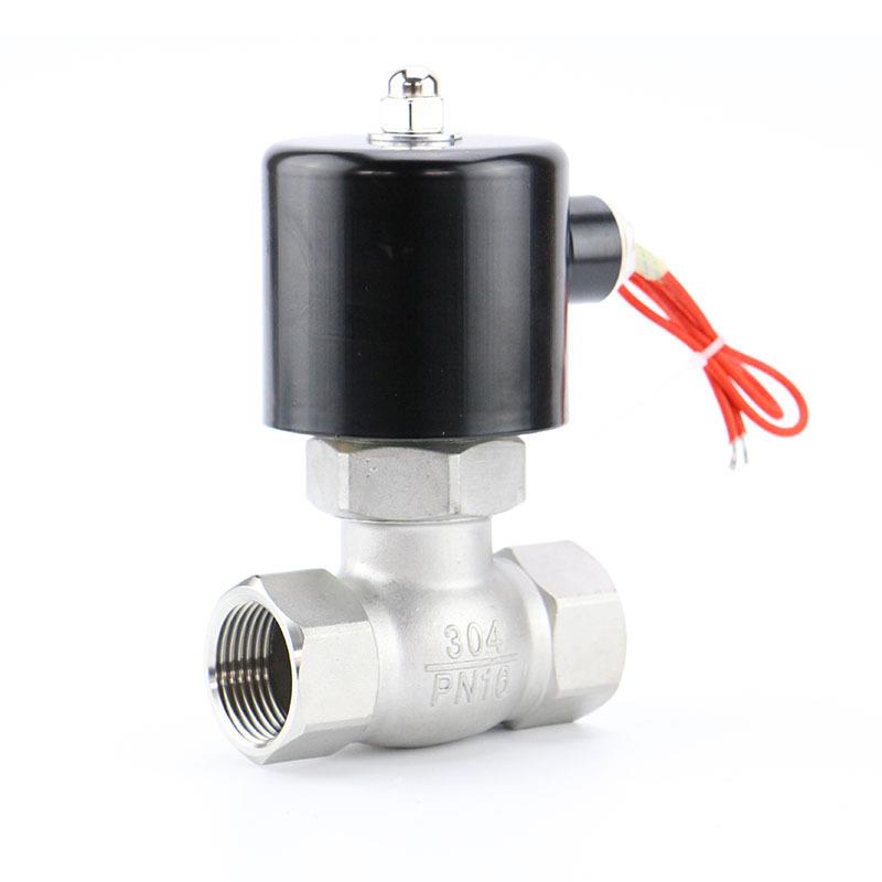 不锈钢耐高温蒸汽电磁阀ZQDF/2L/US控制开关阀220V法兰DN15253240