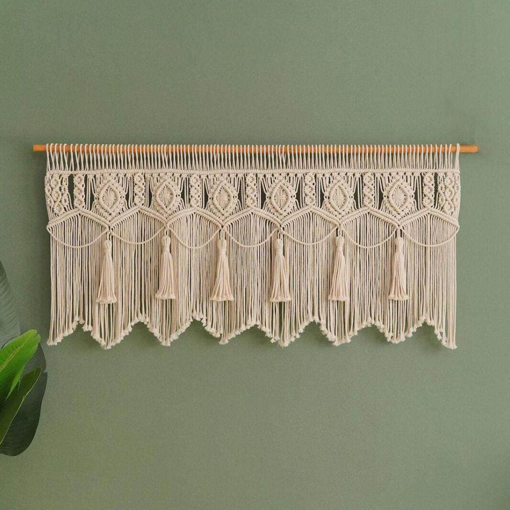 北欧手工编织挂毯窗民宿帘帷幔帘子波西米亚家居装饰壁毯背景壁挂,居家布艺,挂毯/壁毯,淘宝优惠券,粉丝福利购,淘宝优惠卷