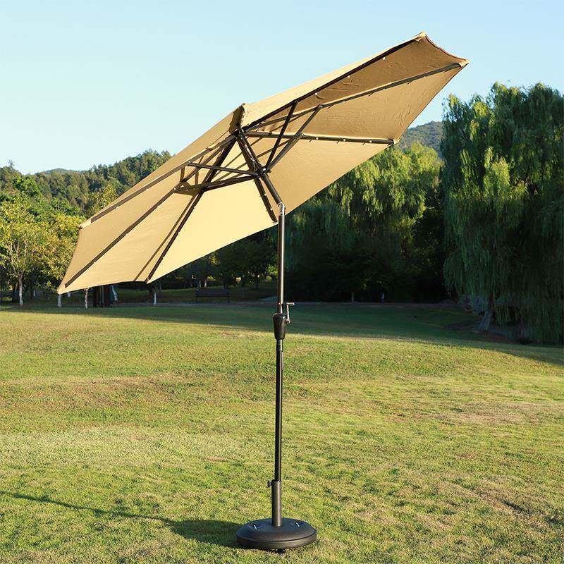 2.7米户外遮阳中柱伞岗亭餐饮景区庭院花园太阳伞广告伞l灯珠伞