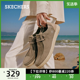 skechers斯凯奇夏季透气一脚蹬，懒人鞋乐福，鞋帆布鞋低帮休闲商务鞋