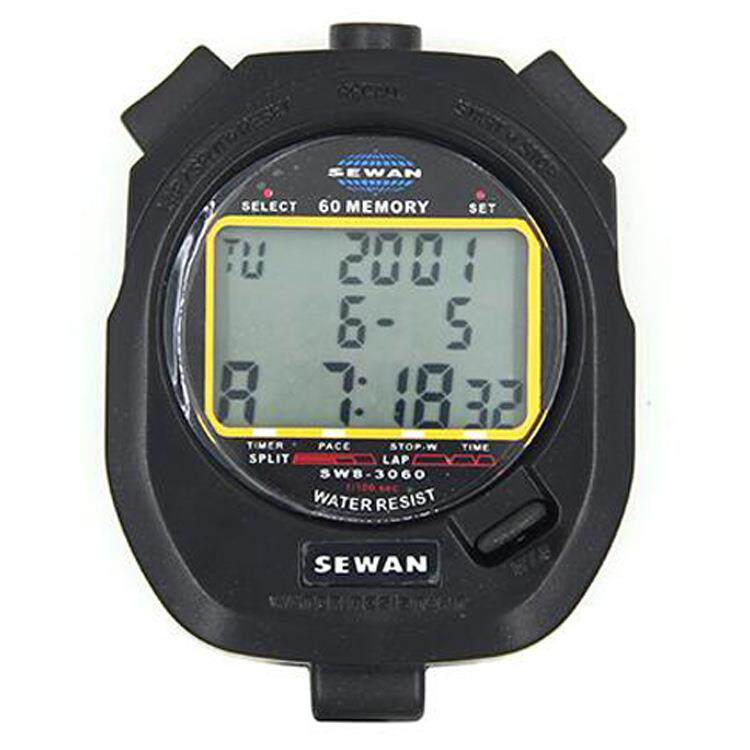 世运多功能电子秒表 田径运动记忆秒表 三排60道 跑表计时器