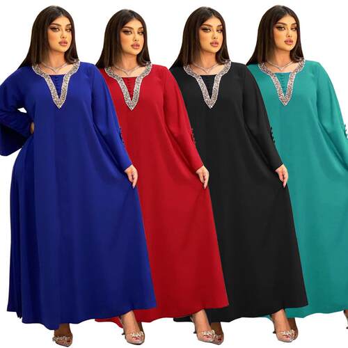 Women's plus size women's handmade beaded dress