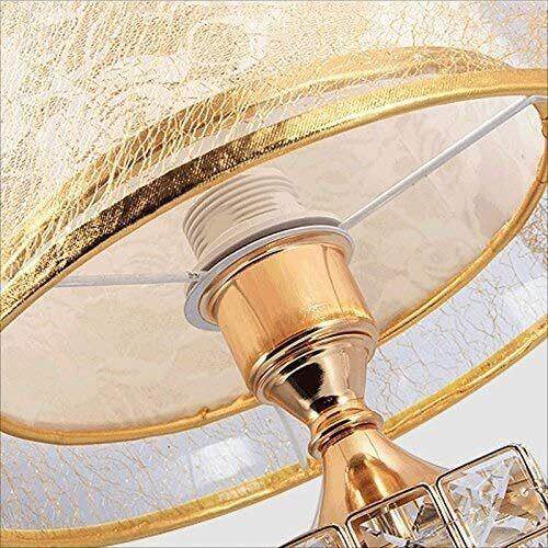 跨境厂家欧式复古卧室台灯创意水晶底座桌面感台灯书房床头灯