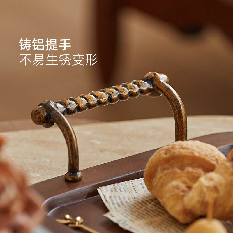 盘实杯木家用美托复古端菜备菜蛋糕面包式水果IYL盘茶盘子盘分餐