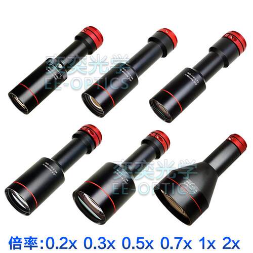 双远心镜头WD-110-03X-F23高精度测量镜头0.3倍2/3工业相机镜头