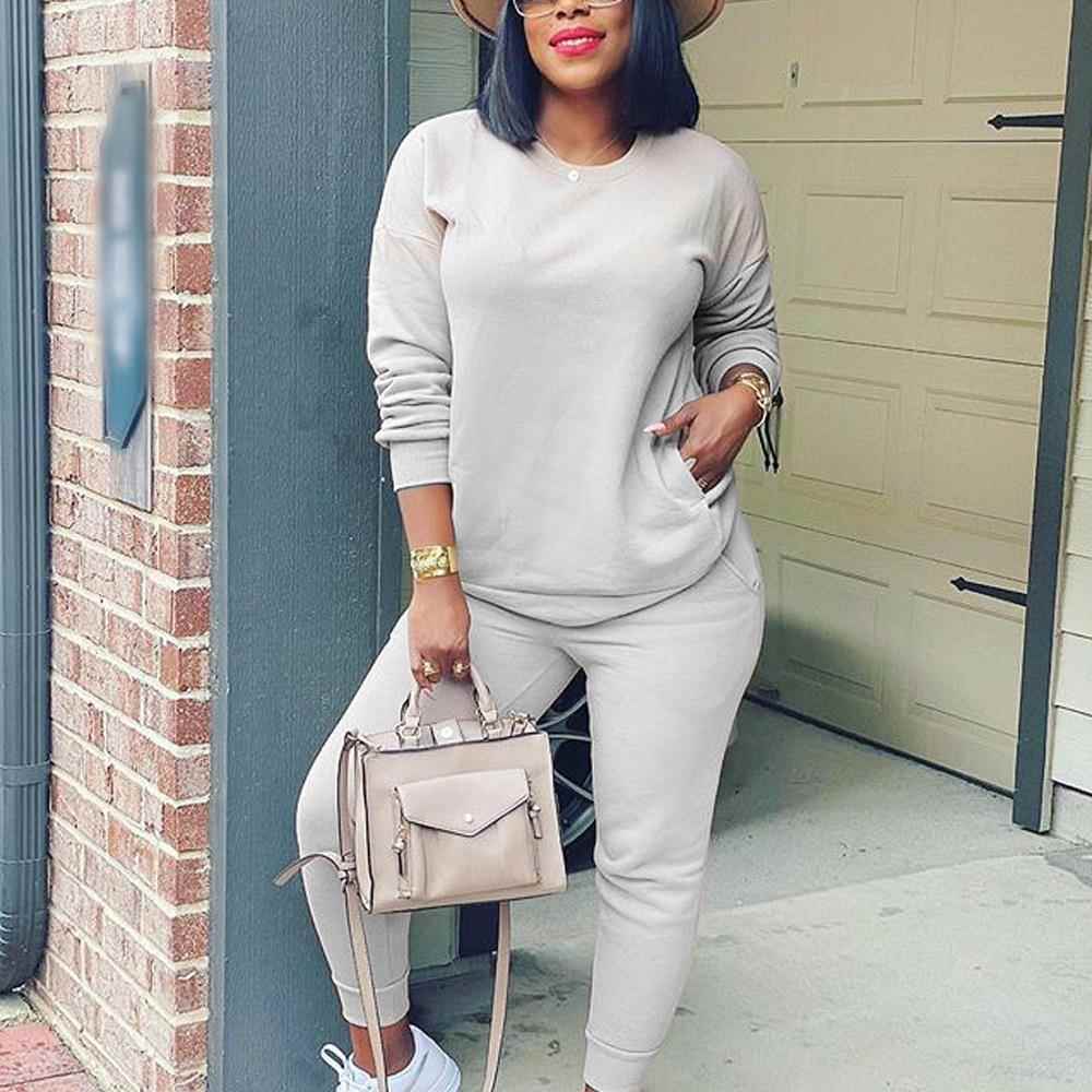 solid suits two-piece fashionable sleeve multi-color casual