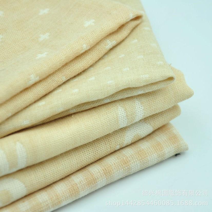 新款直销纯棉 有机棉+彩棉二层 三层透气纱布 婴幼儿亲肤服装面料