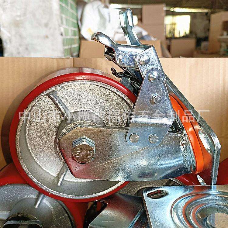 超重型脚轮4寸5寸6寸8寸万向轮铁芯聚氨酯脚轮加厚pu轮载重1吨