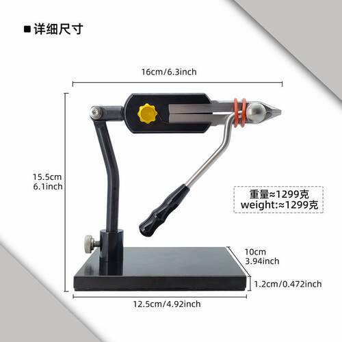 BLF新D款迷你飞蝇钩绑台 飞蝇饵铁板钩绑制工具台钳D款 弹簧钳