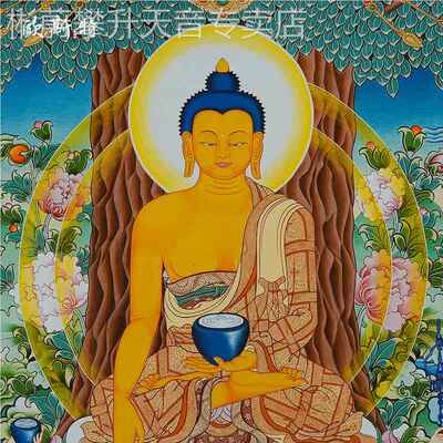 网红客尔卡迦释迦摩尼玄厅唐挂画关壁画尼泊棉装布饰画释牟尼