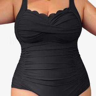 One-piece swimsuit, women's camisole, conservative