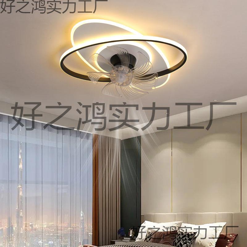 新款现代简约卧室风扇灯餐厅书房家用摇头电扇灯吸顶电扇一件包邮