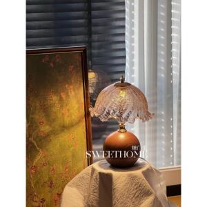 SweetHome *秘境 覆古陶瓷卧室充电床头轻奢高级中古氛围花朵台灯