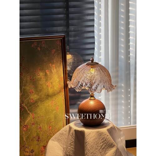SweetHome *秘境 覆古陶瓷卧室充电床头轻奢高级中古氛围花朵台灯