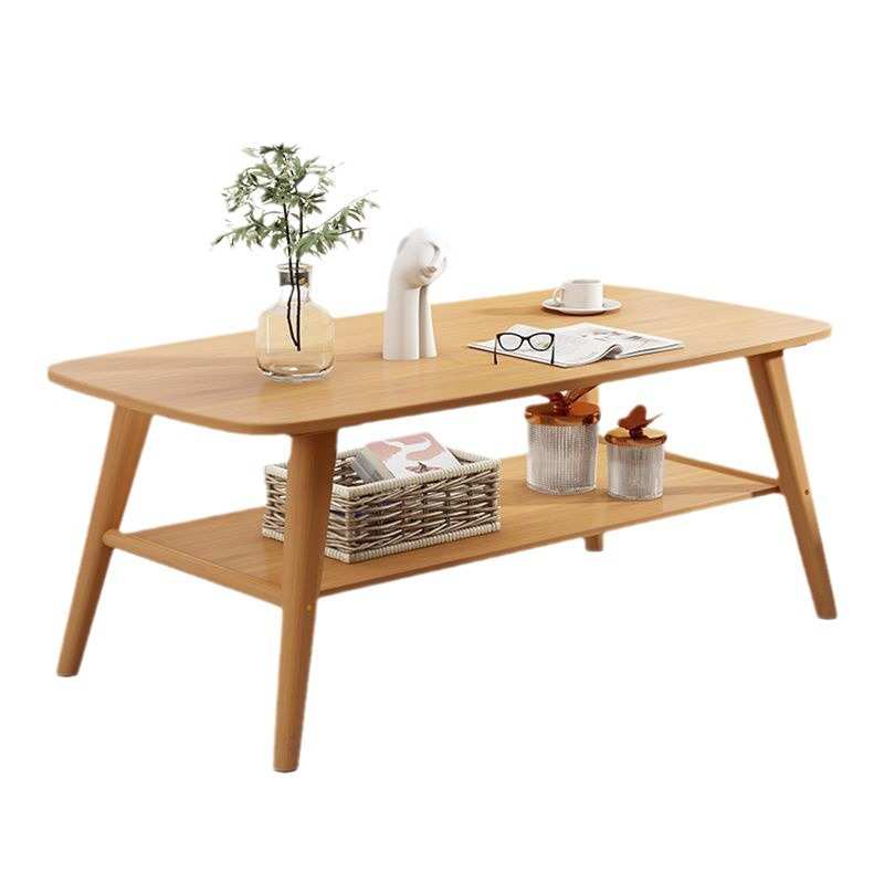 日式家用简约茶几客厅沙发喝茶茶桌60高小户型经济型边几双层QDF