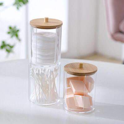 Cotton Swab Storage Box Makeup Organizers Qtip Container Cos