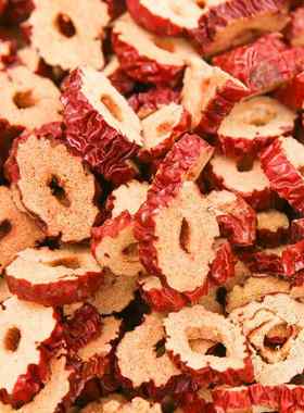 红枣茶片 红枣干 枣片枣干 新疆红枣 酥脆散装500克泡茶无核