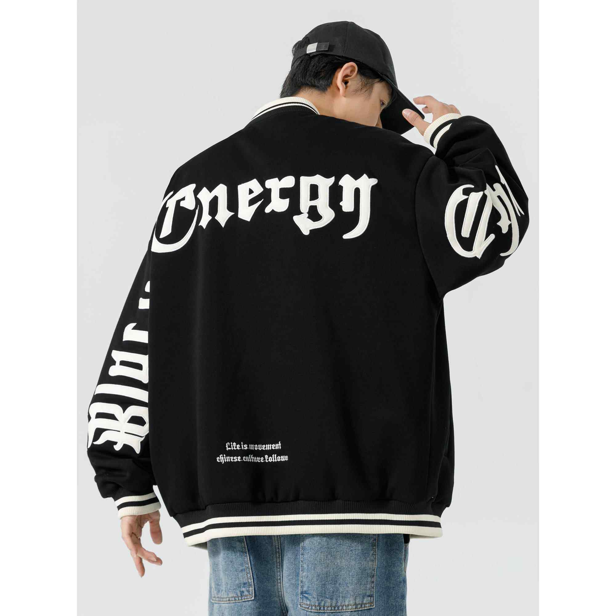 棒球服外套男款春季2026年新款潮流宽松春秋青少年美式休闲夹克男