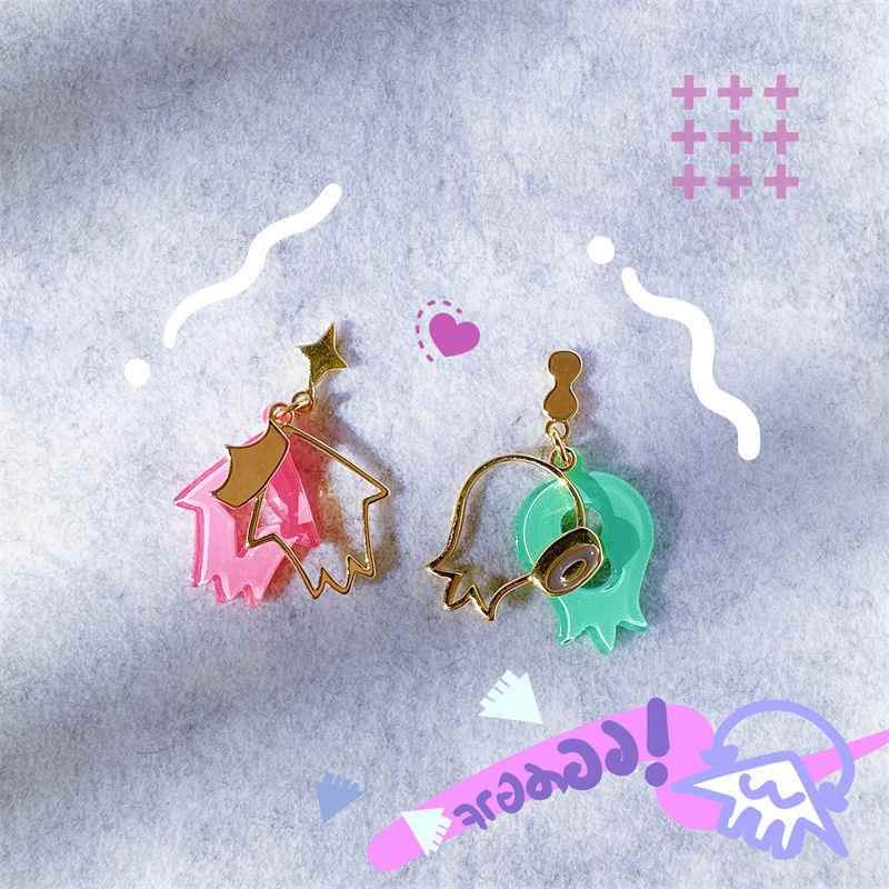 喷射战士2(Splatoon2)小姬饭田耳环耳夹款斯普拉遁3动漫周边游戏