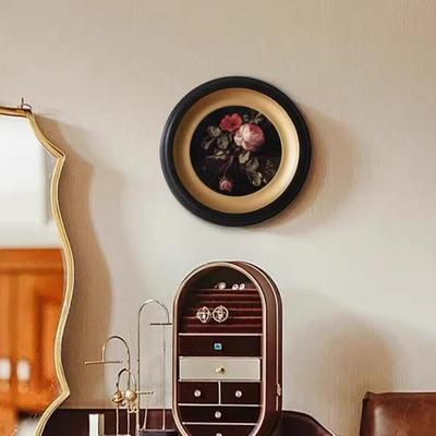 巴风格圆形桌面摆件法洛小众复古玄关餐厅装al202406饰画式克客厅