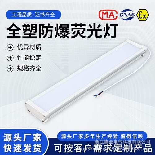 全塑LED防爆荧光灯防水防尘防腐三防灯食品厂N型阻燃防爆灯