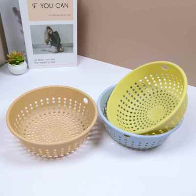 塑料沥水篮厨房加厚新款细孔洗菜篮馍筐家用水果盆圆形瓜果篮耐用
