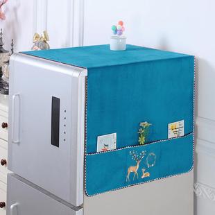 防尘防潮护罩收纳袋加厚冰箱垫子盖布棉麻床头柜布单罩子阳台冰柜