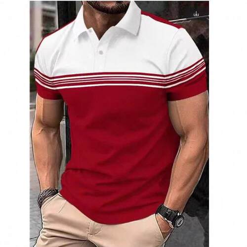 Men's Regular Fit Feather Print Polo Shirt