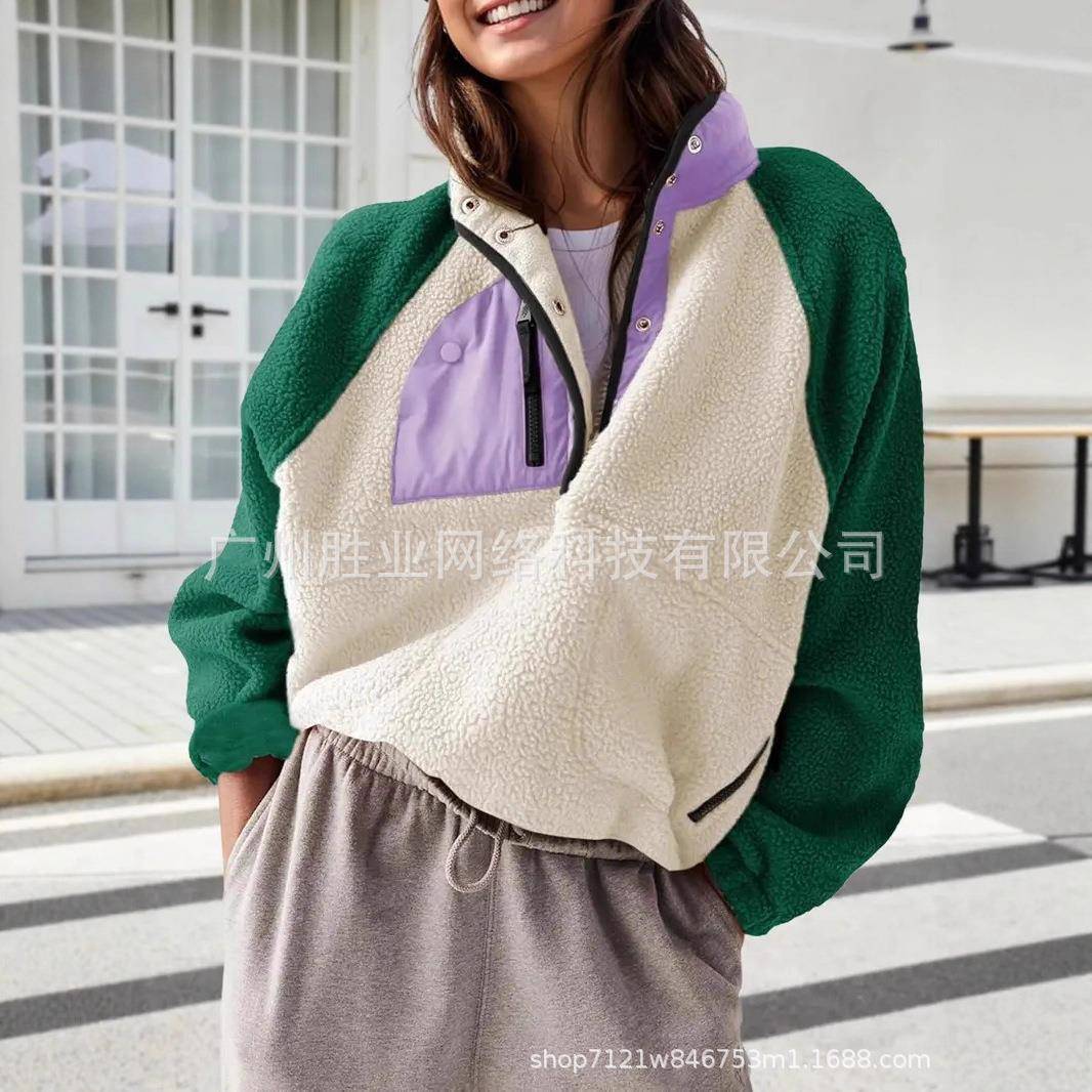 Buenoble Womens Fuzzy Fleece Pullover Sherpa Sweatshirt