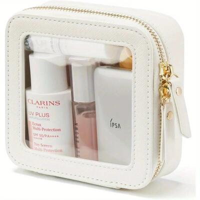 Small Cosmetic Bag for Purse Mini Makeup for Cute Clear Pou