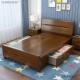 物橡木实木床1.2米单人床1.3箱3025小户型0.9小床1.5 .18m气压高