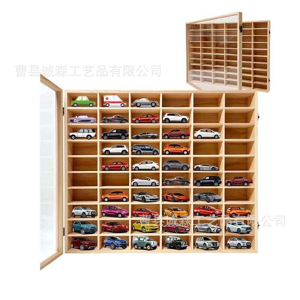 網汽车模型小收盒实木展CS0914W示架火柴纳盒跑车实木多格盒