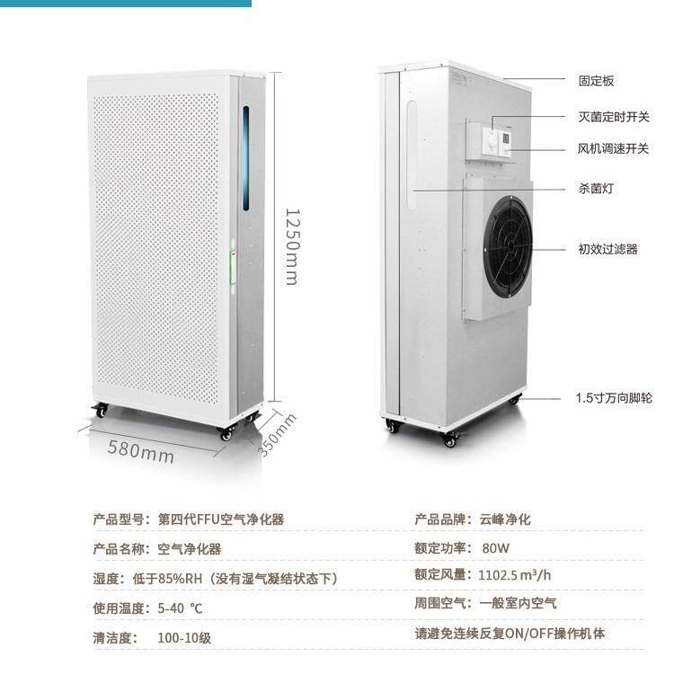 FFU新风机家用工业空气净化器高效过滤器除尘除雾霾除PM2.5净化