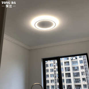 超薄卧室全铜吸顶灯别墅简约房间书房灯现代简单大气餐厅酒店灯具