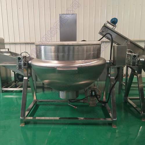 供应电加热熬糖锅600L搅拌夹层锅全自动梨膏熬制锅搅拌均匀