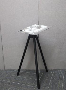 轻奢杂志画册展欧摆示架金1202属亚克力落地三式角书籍展示托架书