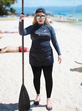 Large size diving suit, women's split jellyfish suit,