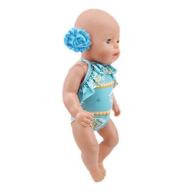 Head Flower Swimsuit Fish Scale Style For 43Cm Baby Items&18