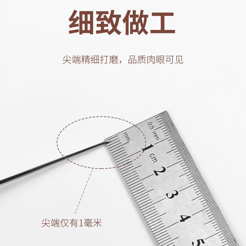 不锈钢枪状镊子加长16.5cm采耳夹子弯头清洁耳喉科工具棉花镊子
