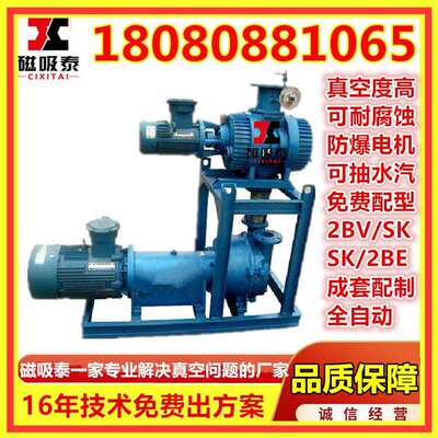 JZJ2B罗茨水环真空泵机组采矿业真空过滤150+2BV6131旁通管道型