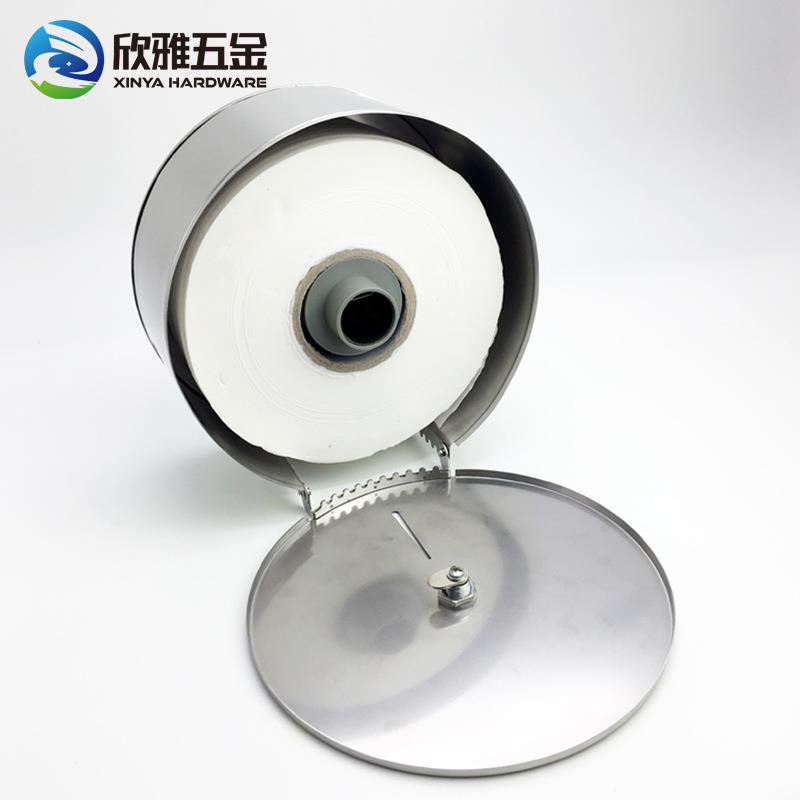 壁不锈钢大卷纸盒挂式酒打店卫生间免孔加492圆筒大厚盘纸厕纸盒