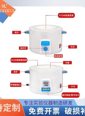 0中实仪智能温数显29263电恒热套实验室控温磁搅拌调温加热套高温38℃